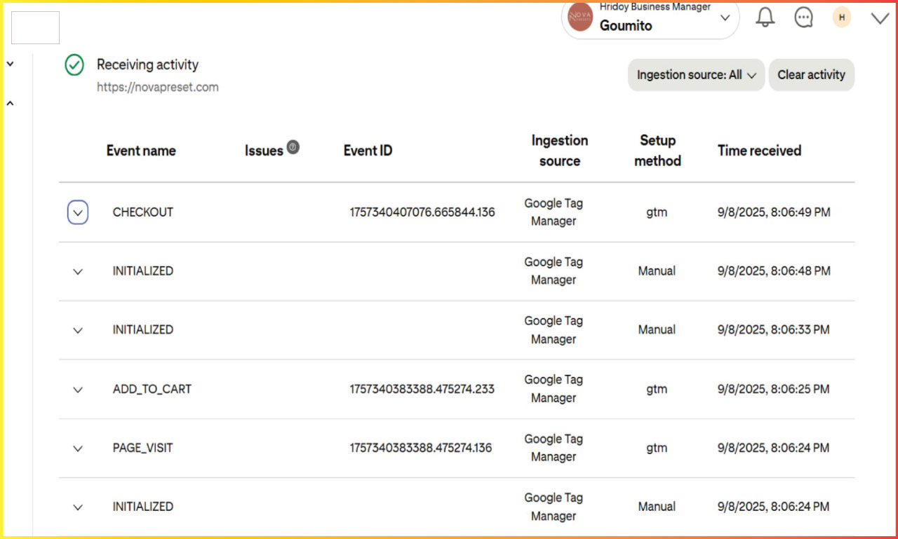 Pinterest PIxel Conversion API for Sanaor.
